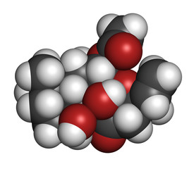 Forskolin (coleonol) molecule. 