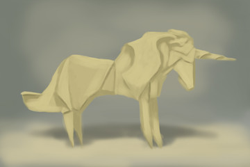 Origami-Einhorn