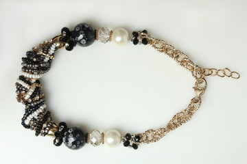 Female precious decoration  isolated on white background.