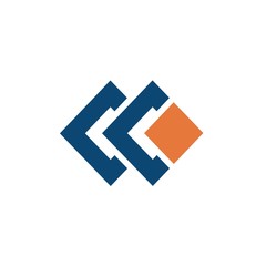 CC letter initial logo design