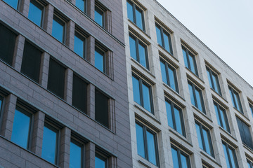 two different office facades in a row