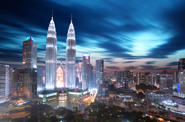 Obraz premium Kuala Lumpur, Malezja panoramę.