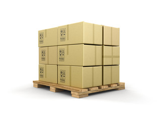 Many packages.  Image with clipping path