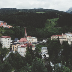 Small town in the middle of mountains