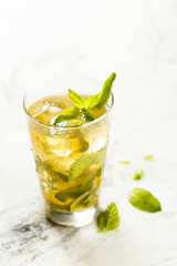 Fototapeta premium Ice apple tea with mint