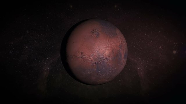 Planet Mars rotates
