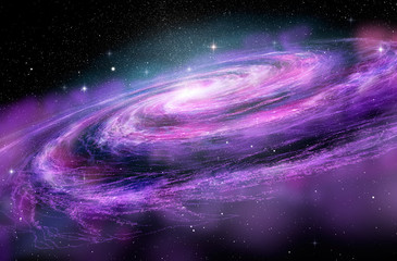 Fototapeta premium Spiral Galaxy in deep spcae, 3D illustration