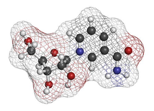 Nicotinamide riboside (NR) molecule. 