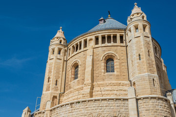 Fototapeta na wymiar Dormition Abbey on Mount Zion in Jerusalem, Israel