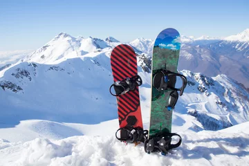 Keuken foto achterwand Wintersport Snowboarden