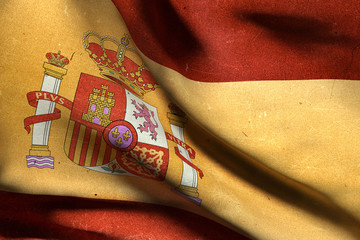 Fototapeta premium Spain flag waving