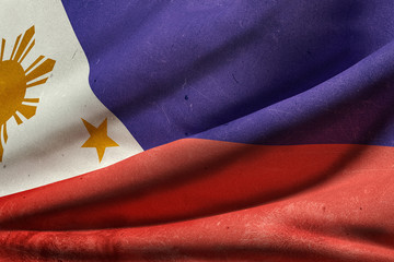 Republic of the Philippines flag waving