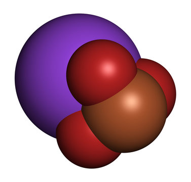 Potassium bromate (KBrO3, E924). Used as additive to flour.