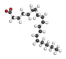 Punicic acid (trichosanic acid) molecule. 