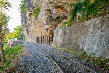 Fototapeta na wymiar Death railway, built during World War II,Kanchanaburi Thailand