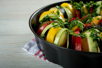 Fresh vegetables for Ratatouille