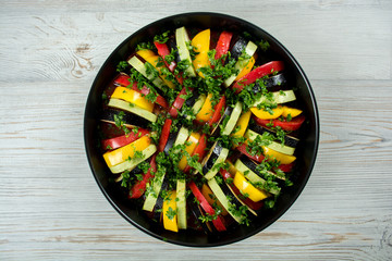 Fresh vegetables for Ratatouille