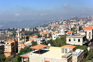 Fototapeta na wymiar Panoramic view of Aley, Lebanon