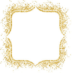 Lovely Santa Claus in Golden Sparkle Frame