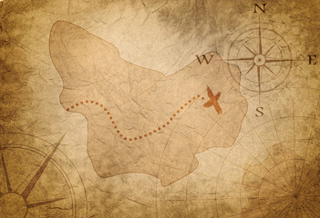 ancient treasure map - 121801586