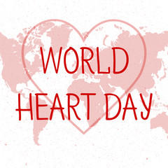 Vector illustration World Heart Day Background