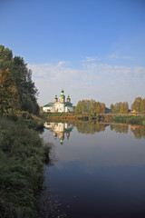 Fototapeta na wymiar The Republic of Karelia. City Olonets. Cathedral of the Smolensk Icon of the Mother