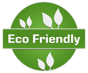 Eco Friendly Green Leaves Circle 