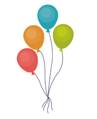 Fototapeta na wymiar Balloon icon. Party festival and carnival theme. Colorful design. Vector illustration
