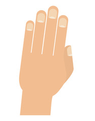 Palm hand icon. Human body and gesture theme. Colorful design. Vector illustration