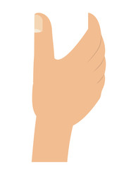 Palm hand icon. Human body and gesture theme. Colorful design. Vector illustration