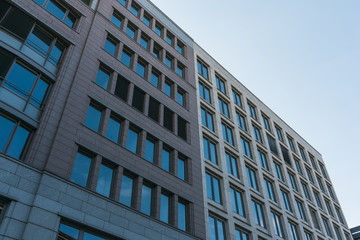 low angle view of modern office buildings