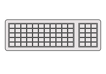Keyboard icon. Gadget technology and devicetheme. Isolated design. Vector illustration
