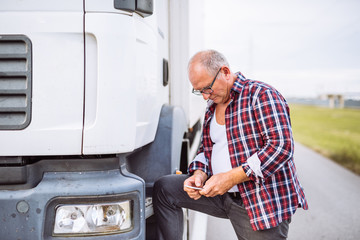 Senior truck driver
