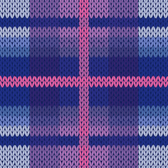 Fototapeta na wymiar Seamless knitted pattern in various colors