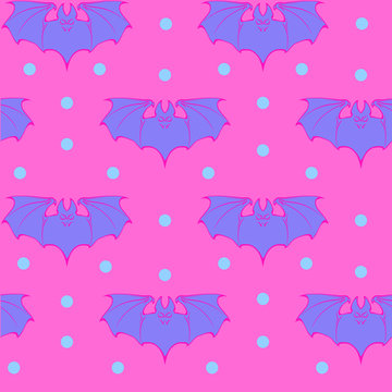Hallaween circular ornament with bats