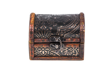 chest for jewelry isolated on white background