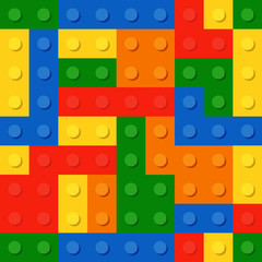 Perfect seamless vector pattern of plastic parts. The colors don t mix with each other.