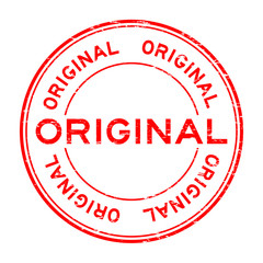 Grunge red original rubber stamp