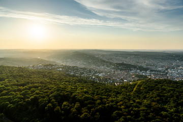 Beautiful Sunset at Stuttgart City, Germany