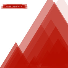 Bright colorful geometric background made of triangles. Abstract red design cards to print. Vector