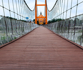 rope bridge in thailand