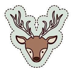 Reindeer icon. Merry Christmas season and decoration theme. Isolated design. Vector illustration