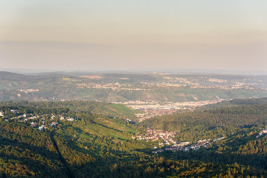 View to the Neckar Valley  at Frauenkopf, Hedelfingen and Obertuerkheim