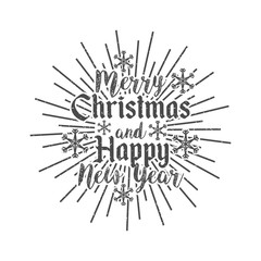 happy merry christmas card icon vector illustration design