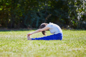 Young woman doing yoga