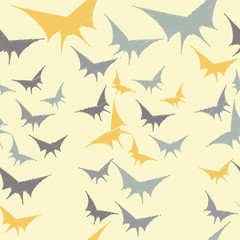 Obraz na płótnie Canvas Vector butterflies pattern. Abstract seamless background. Print. Repeating background. Cloth design, wallpaper.