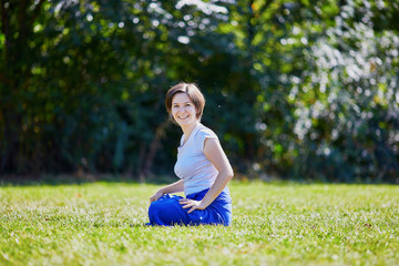 Young woman doing yoga