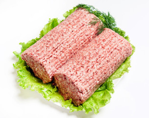 minced meat isolated