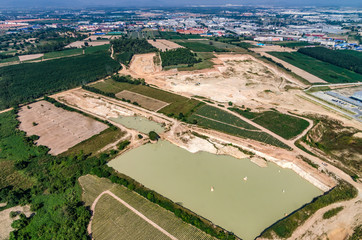 Industrial estate development in farm land