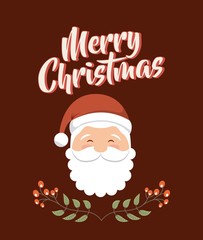 merry christmas santa claus holiday december vector illustration, eps10